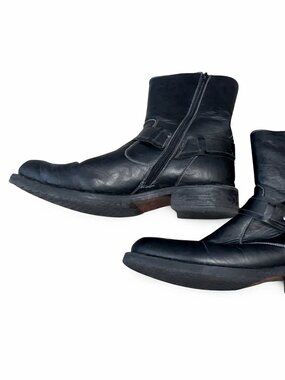 Lavorazione Artigiana Connor Men's Size 13D Brown Boots Biker Buckle Leather